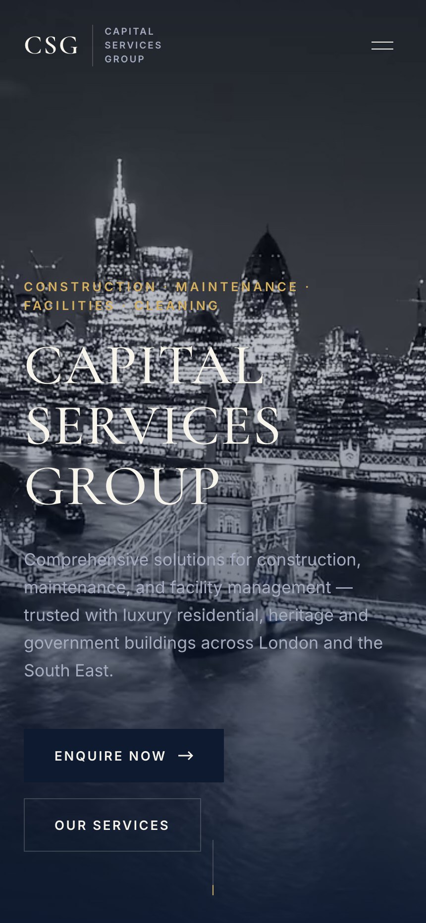 Capital Services Group on a phone