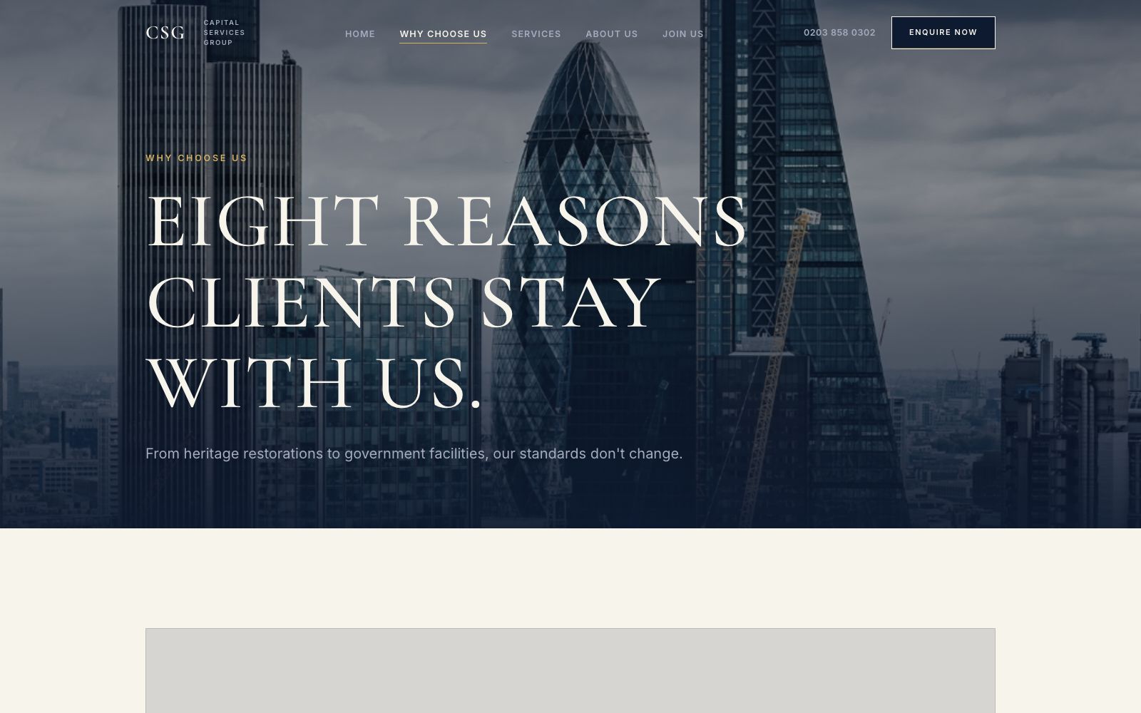 Capital Services Group Why choose us page