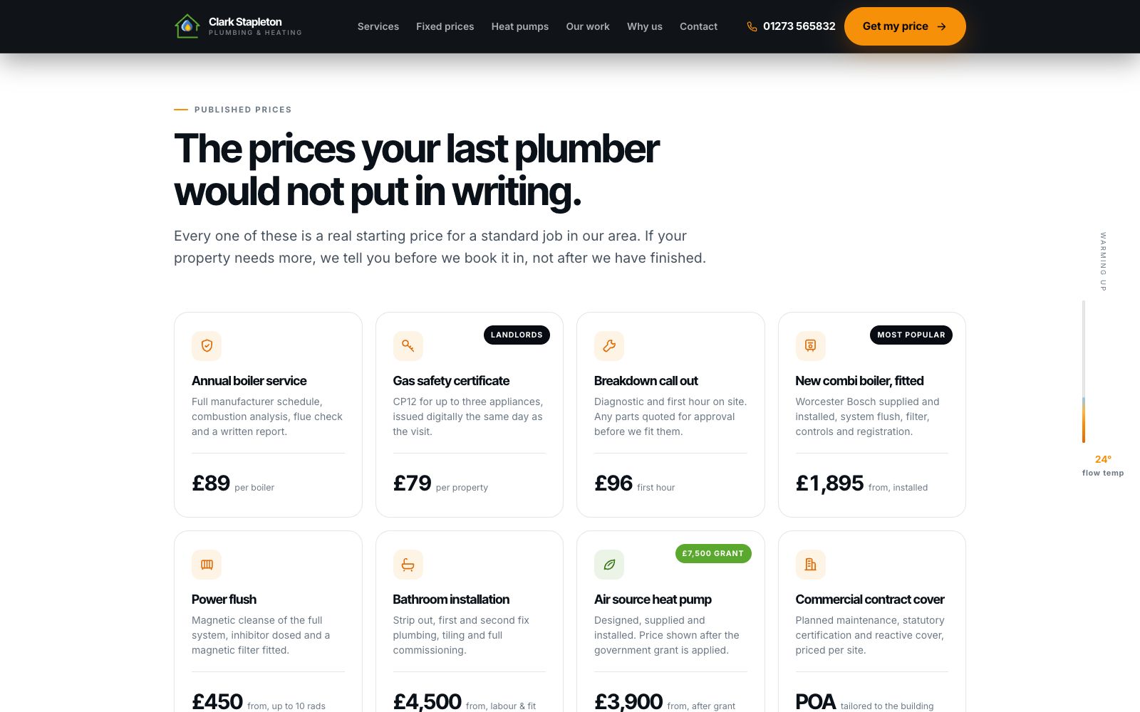 Clark Stapleton Fixed prices page
