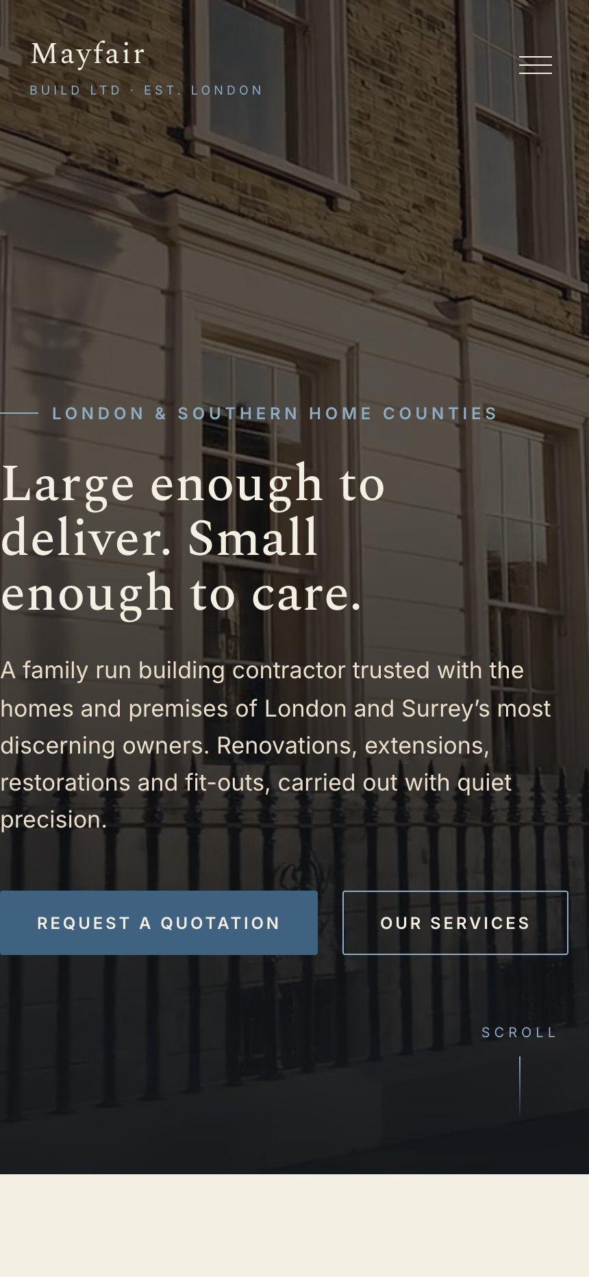 Mayfair Build on mobile